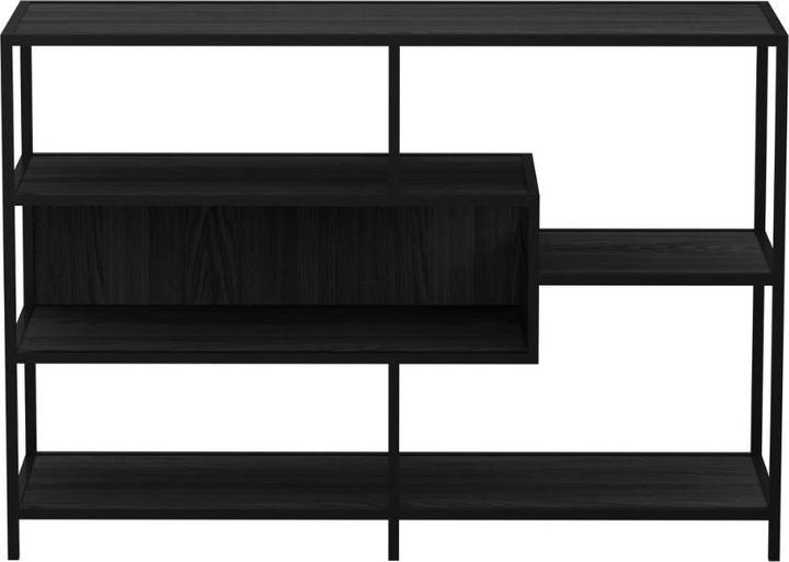 Produktbild AC Design Regal Seaford offen Schwarz, 114 x 35 x (114 x 35 x 78 cm)