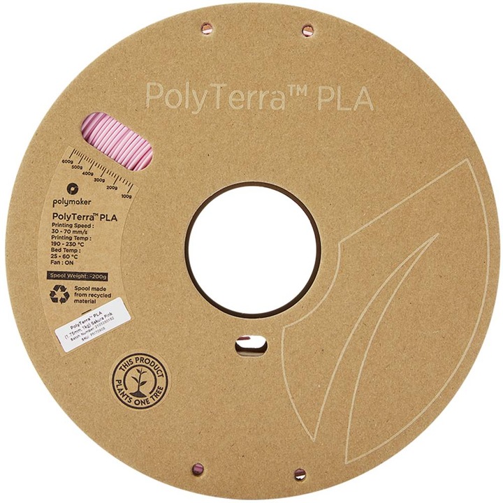 Image du produit Polymaker PolyTerra (PLA, 1.75 mm, 1000 g, Rose)