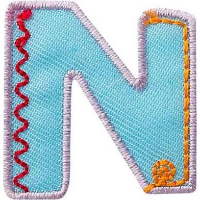 Mono Quick Buchstabe N, Applikationen, Mehrfarbig