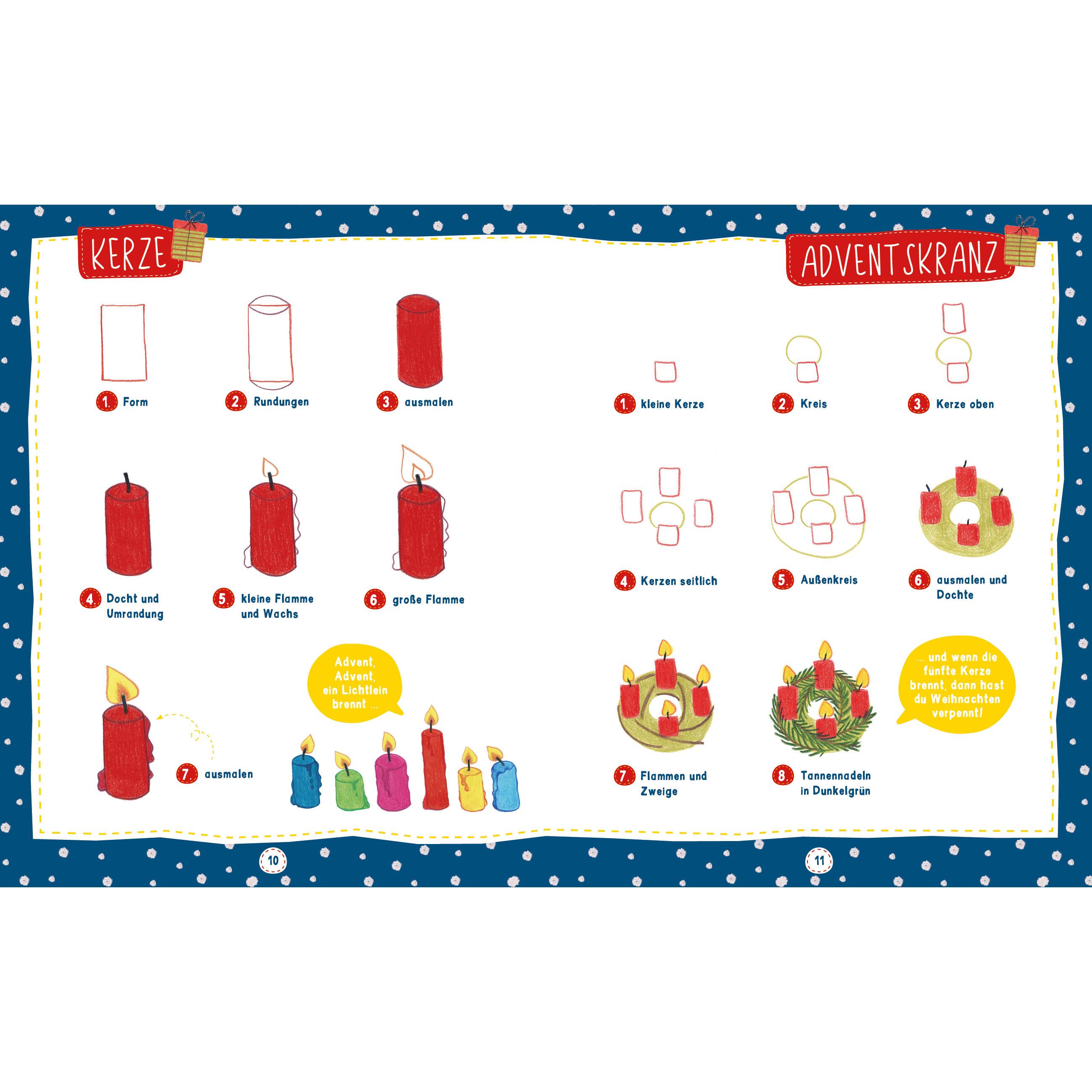 Thumbnail - Mein grosses Zeichenbuch – Weihnachten, Kinderbücher von Anna Wagner, Silke Janas
