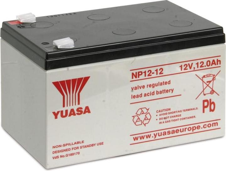 Yuasa Lead-acid battery, 12V-/12Ah NP12-12 (12 V, 12 Ah)