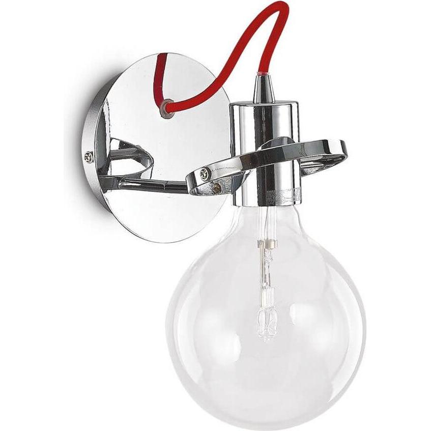 Ideal lux, Wandleuchte + Deckenleuchte, RADIO E27 Wandleuchte 8W ⌀240mm dimmbar Chrom warmweiss 119427 (1050 lm, E27)