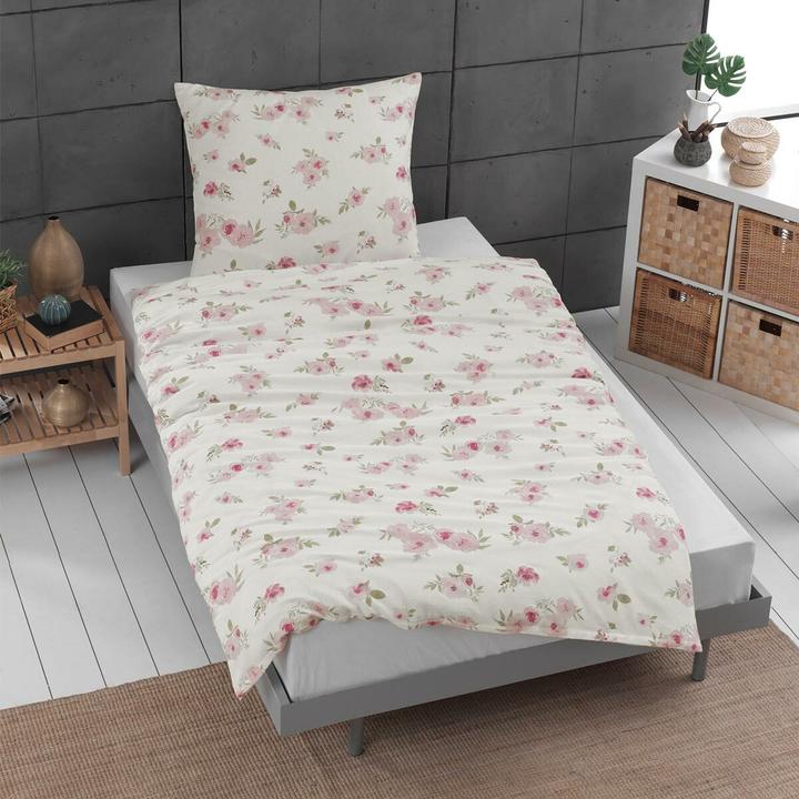 Actual product image Traumschlaf Rose (Bedding set, 155x220 cm + 80x80 cm)