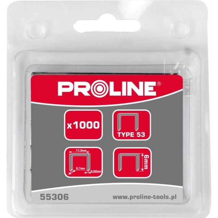 Pro-Line, Tackerklammern + Tackernägel, Gehärtete Heftklammern Typ A53 12mm 1000St. - 55312