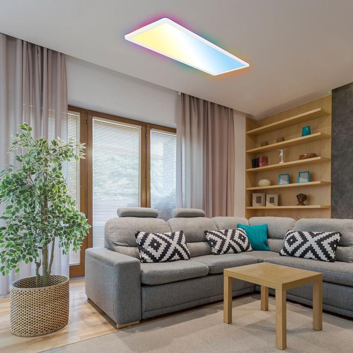 Actual product image B.K.Licht SLIM ultra-flat CCT LED panel with RGB backlighting (3000 lm)