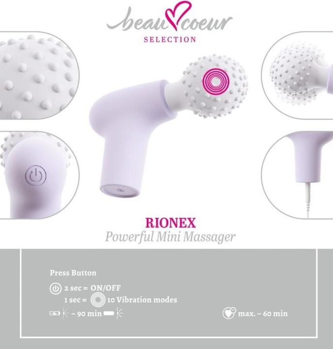 Actual product image Beau Coeur RIONEX Mini Massager