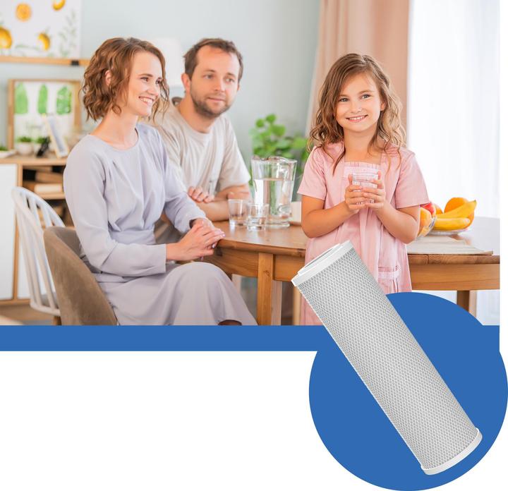 Immagine prodotto Naturewater Bloc Charbon actif 10 pouces 254mm 5µ Inserto di filtrazione CTO-10B