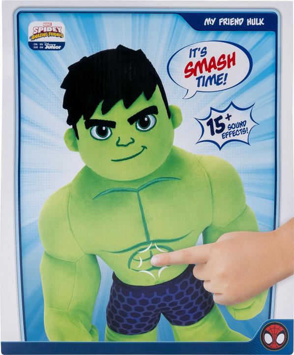 Actual product image Disney Spidey - My Friend Hulk Feature Plush (SNF0325) (12 cm)