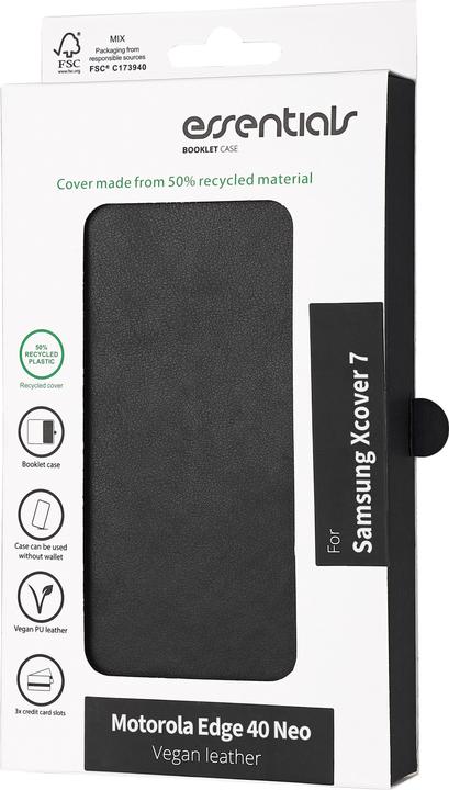 Image du produit Essentials Portefeuille 3 Black - Motorola Edge 40 Neo (Motorola Edge 40 Neo)