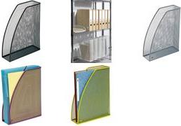 Actual product image Alba MESHMAG M magazine file, DIN A4, made of wire metal, gray Dimensions:(W)260 x (D)80 x (H)335 mm (A4)