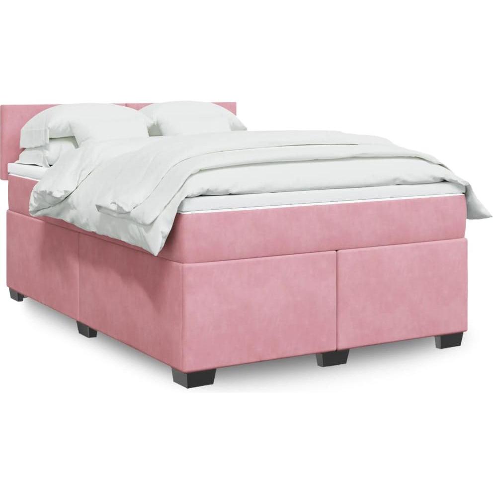 VidaXL, Bett, Bo x springbett mit Matratze 140 x 200 cm Samt (140 x 200 cm)
