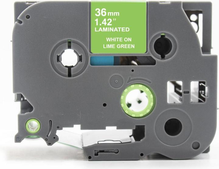 Actual product image Hermex Alternatives Etikettenband zu Brother TZe-MQG65 Beschriftungsband (3.60 cm, Green, Multicoloured, White)