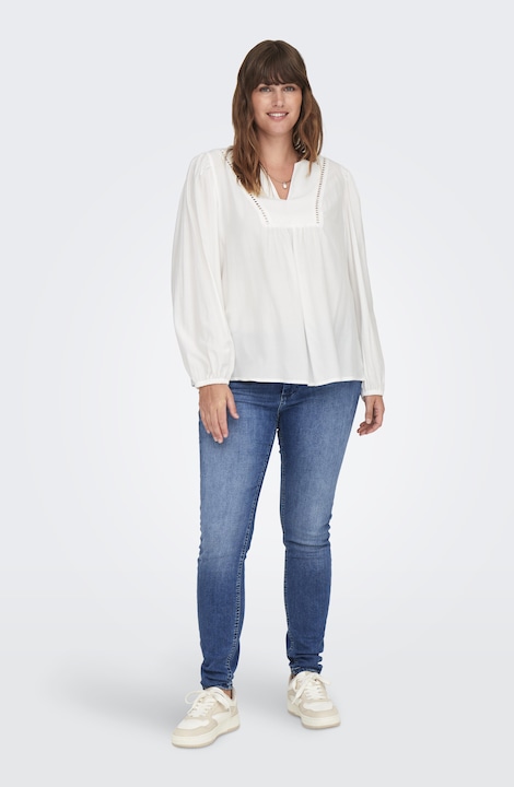 Immagine prodotto Only Vestibilità regolare Scollo a V Polsini elasticizzati Maniche a sbuffo Top Top (48)