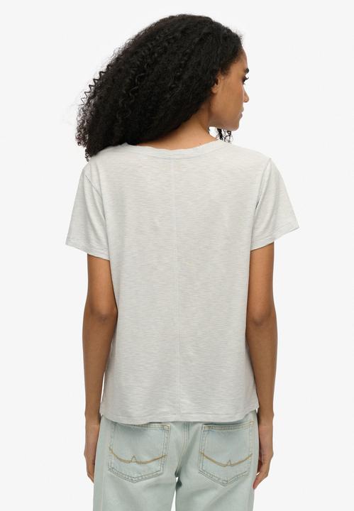 Image du produit Superdry T-shirt flammé à logo brodé et col V (10XL)