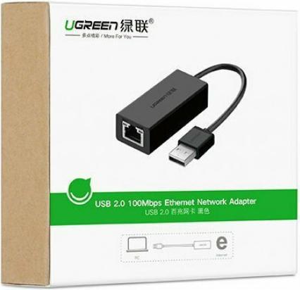Produktbild Ugreen USB-A 2.0 zu 100Mbps Ethernet Adapter (USB 2.0, RJ45 (1x))