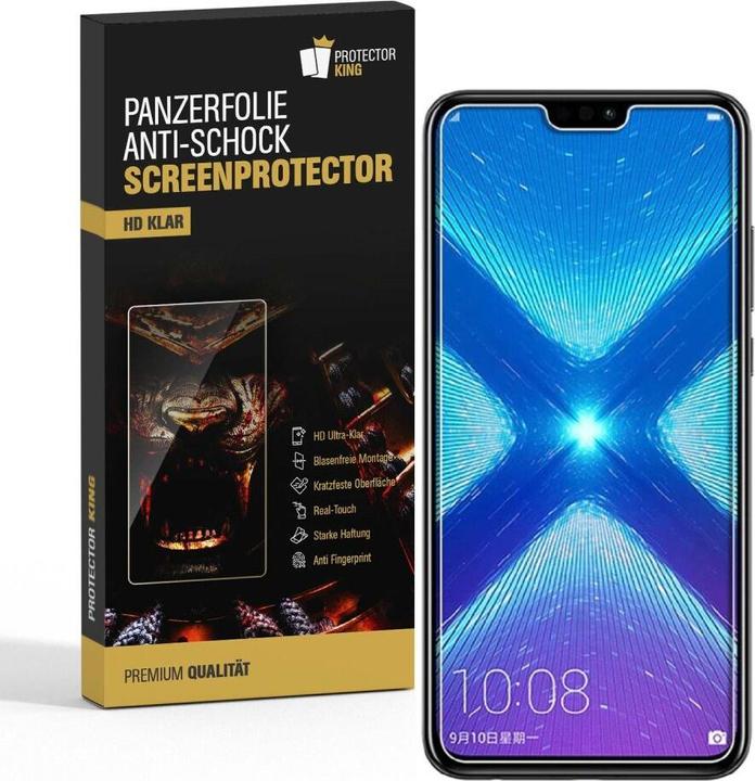 Actual product image Protectorking 3x Panzerfolie Anti-Shock HD Klar (3 Piece, Honor 8X)