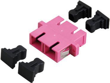 Actual product image ACT Fiber optic SC duplex adapter multimode OM4. Connectors: SC/SC Sc duplex adapter om4 violet