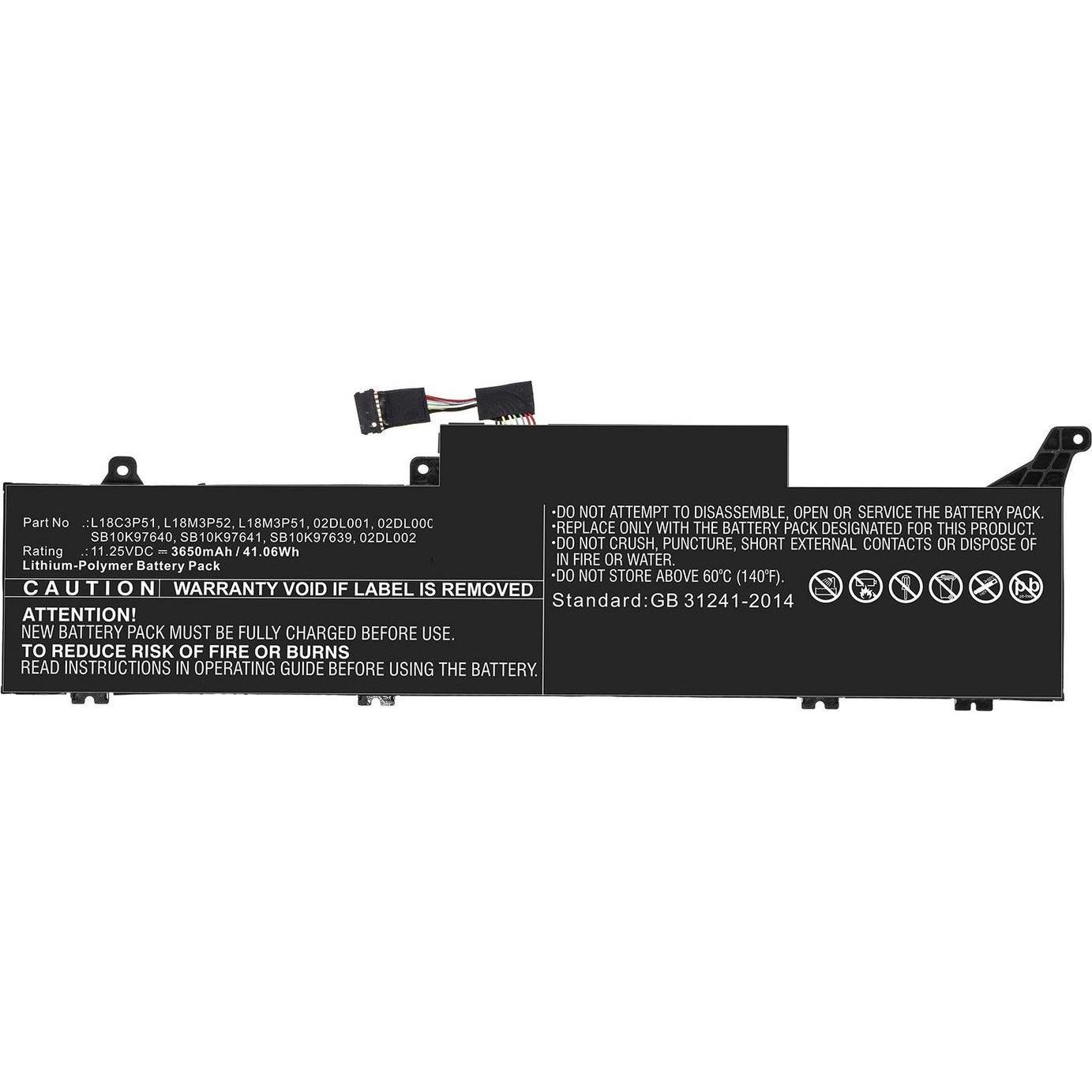 Thumbnail - CoreParts Laptop Battery for Lenovo (3650 mAh), Notebook Akku, Schwarz