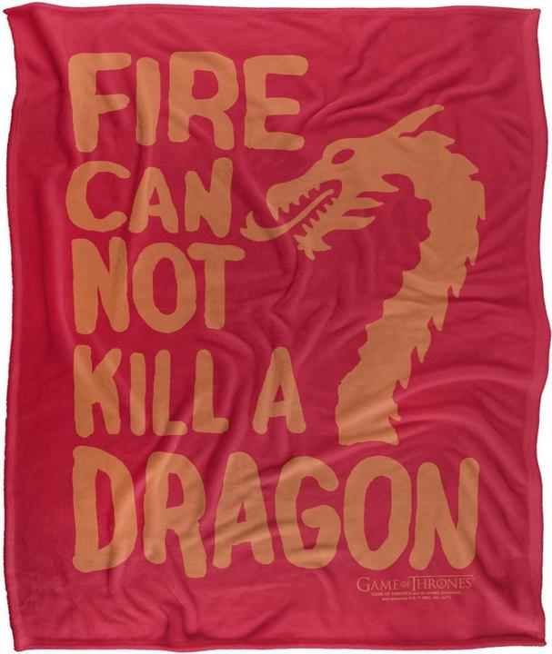 Produktbild Game of Thrones Decke Fire Cannot Kill A Dragon (152 x 127 cm)