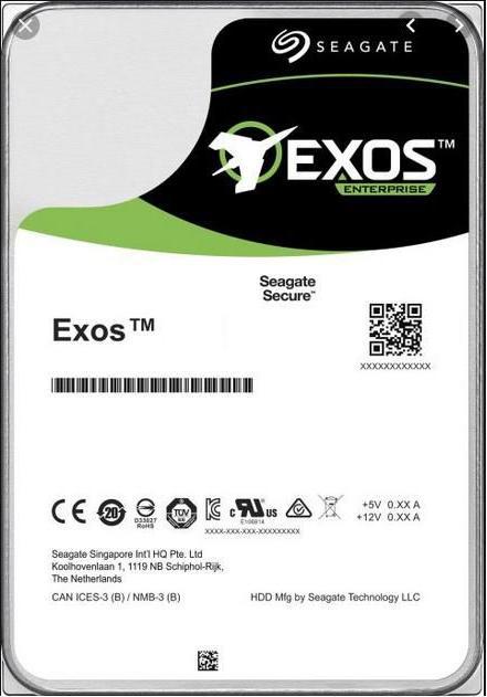 Actual product image Seagate EXOS X16 (14 TB, 3.5", CMR)