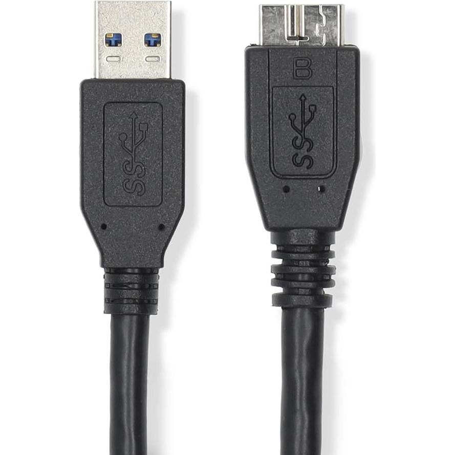 Nedis USB-Kabel USB 3.2 Gen 1 USB-A Stecker USB Micro-B Stecker 5 Gbps Vernickelt 0.50 m (0.50 m, USB 3.2 Gen 1), USB Ka...