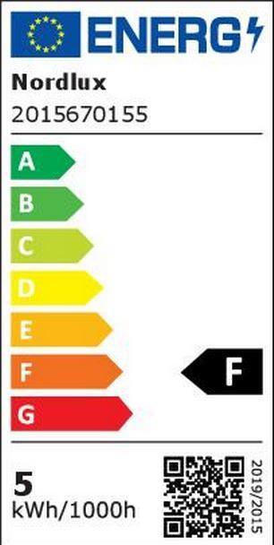 Energie-Label Nordlux Einbauspot Carina Round Nickel, 3 Stück (410 lm, GU10)