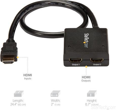 Image du produit StarTech Câble séparateur 2 ports HDMI 1.4