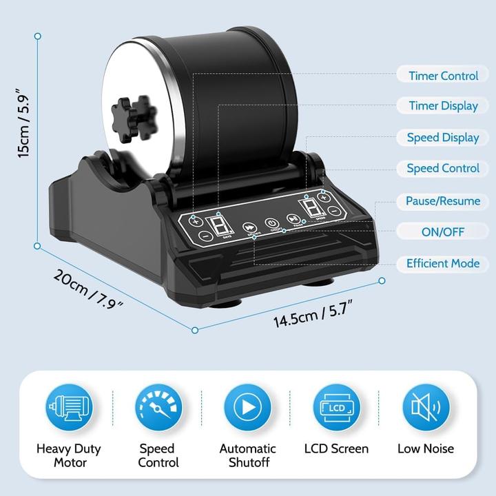 Produktbild Acmeenjoy Steintrommel Set mit 9-Tage-Timer