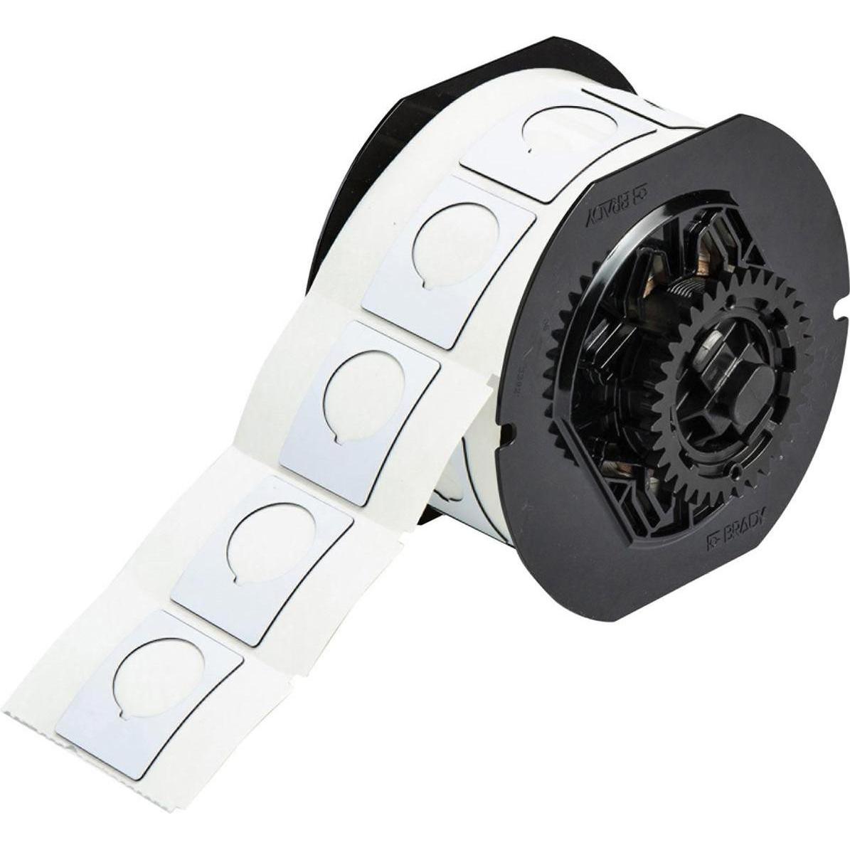 Brady, Etiketten, B30EP-167-593-WT, EPREP (neu), Polyester, Weiss, glänzend, 38.10 x 30.48 mm, mit Loch (22.50