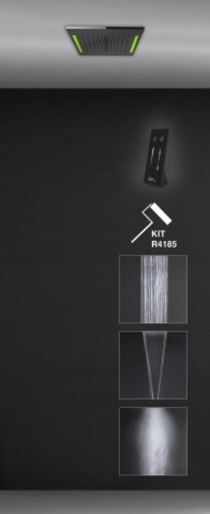Actual product image Gessi Colour, multifunction shower installation system, 350x350 mm, spray type rain, mist, surge, in