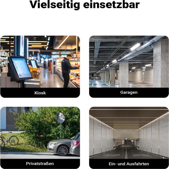 Actual product image Wiltec Verkehrsspiegel 30cm Konvexspiegel Schutzhaube Schwarz Sicherheitsspiegel (1 x 30 cm)