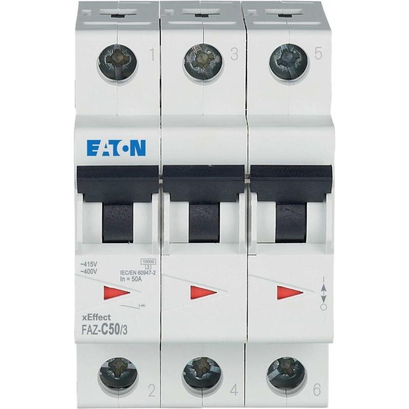 Thumbnail - Eaton, Schutzschalter, Circuit Breaker, C Curve, 50A, 3-Pole