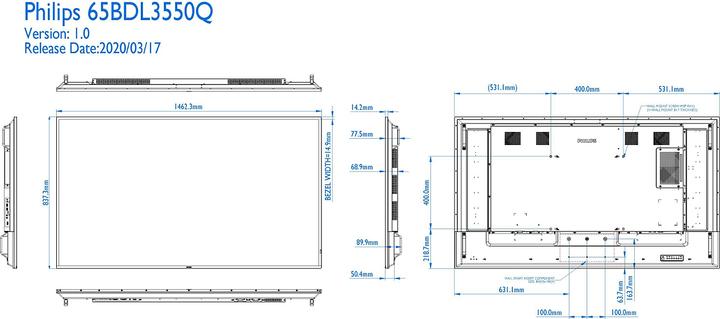 Produktbild Philips Q-Line 65BDL3550Q (3840 x 2160 Pixel, 64.50")