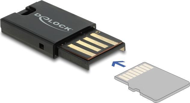 Produktbild Delock USB 2.0 Card Reader für Micro SD Speicherkarten (USB 2.0)