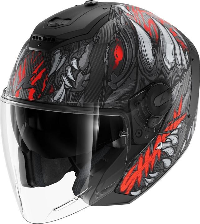Produktbild Shark Jet motorhelm RS Jet Carbon Shaytan Black Red Anthracite KRA, M (M)