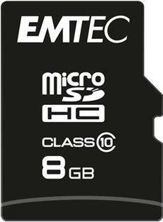 Produktbild Emtec Classic Flash-Speicherkarte (SD-Adapter inbegriffen) (8 GB, microSDHC, U3, UHS-I)