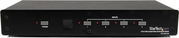 Actual product image StarTech 4 Port VGA Video Switch - Audio - RS232 Control - max. 1920x1200 - 1 x Mini-Jack (female) 4 x VG...