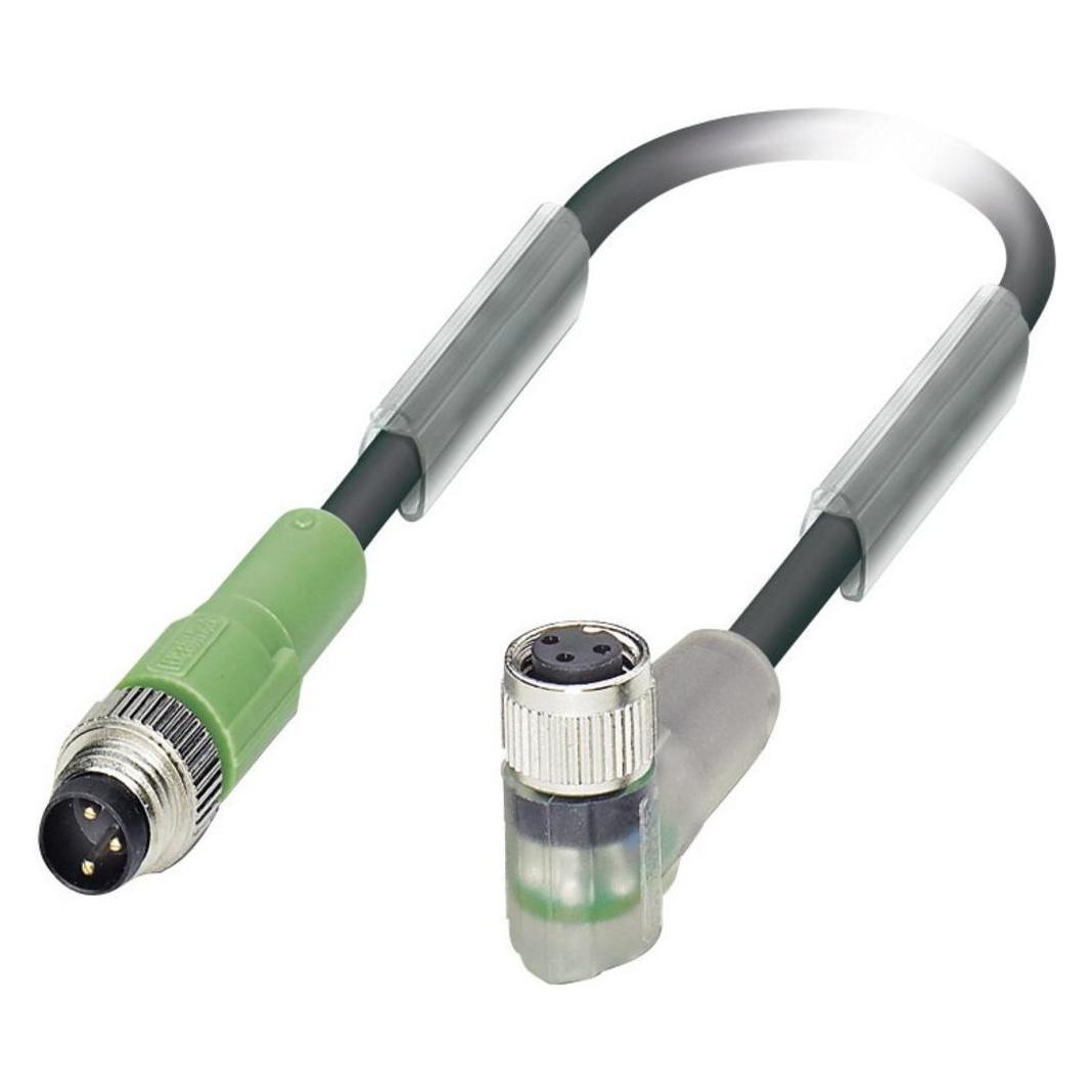 Phoenix Contact Sensor-/Aktor-Kabel SAC-3P-M 8MS/1,5-PUR/M Inhalt: 1 St., Elektronikkabel + Stecker, Schwarz