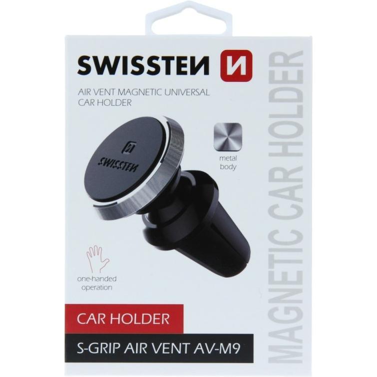 Thumbnail - Swissten Magnetische Autohalterung S-GRIP AIR VENT AV-M9-SILVER, Smartphone Halterung, Schwarz