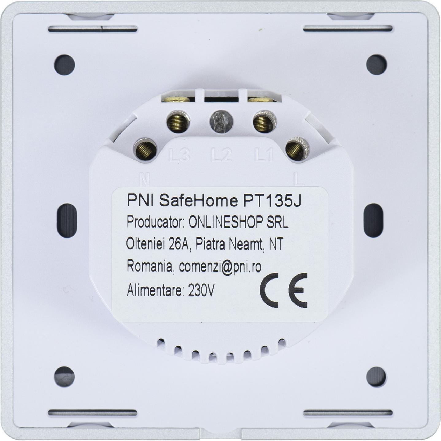 PNI Intelligenter Schalter für Touch-Jalousien SafeHome PT135J WiFi, 600 W, Internetsteuerung, mobil, Taster + Schalter,...