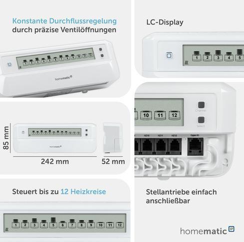 Produktbild Homematic IP Fussbodenheizungscontroller - 12-fach