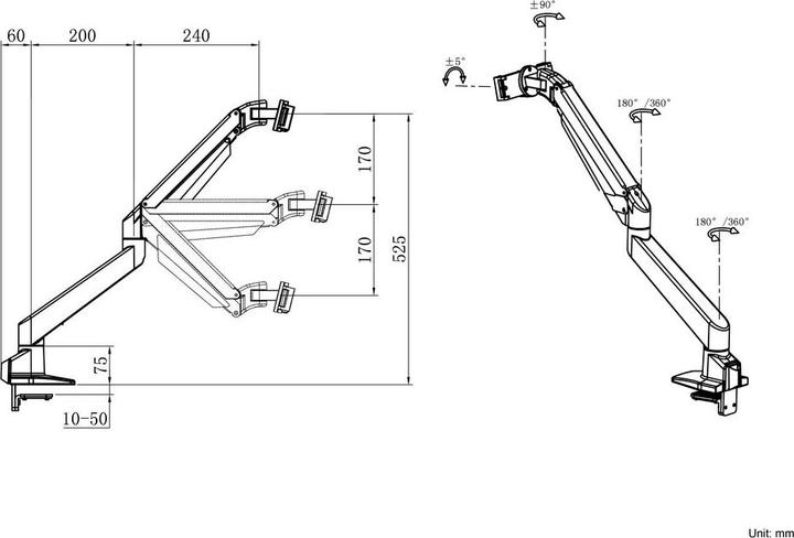 Produktbild Multibrackets Monitorhalter mit Gasfeder für iMac 24" (Tisch)