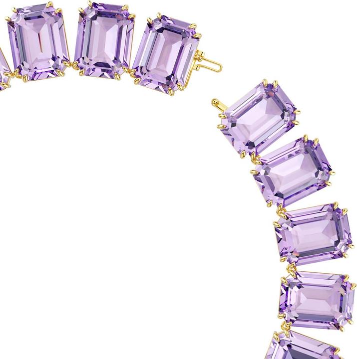 Produktbild Swarovski Millenia Tennis Halskette Übergrosse Kristalle Oktagon Schliff Violett Goldlegierungsschicht (Swarovski Metall)