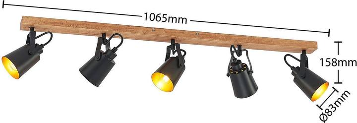 Actual product image Lindby Kimban ceiling spotlight, five-flame (E14)