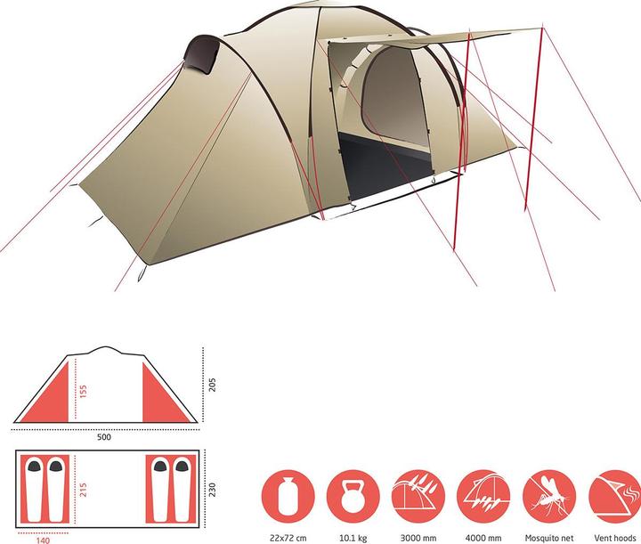 Produktbild Grand Canyon Atlanta 4 (Kuppelzelt, 11.15 kg, 4 Personen)