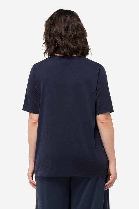 Produktbild Ulla Popken T-Shirt, Tunika-Ausschnitt, Halbarm, Modalmix (42, 44)