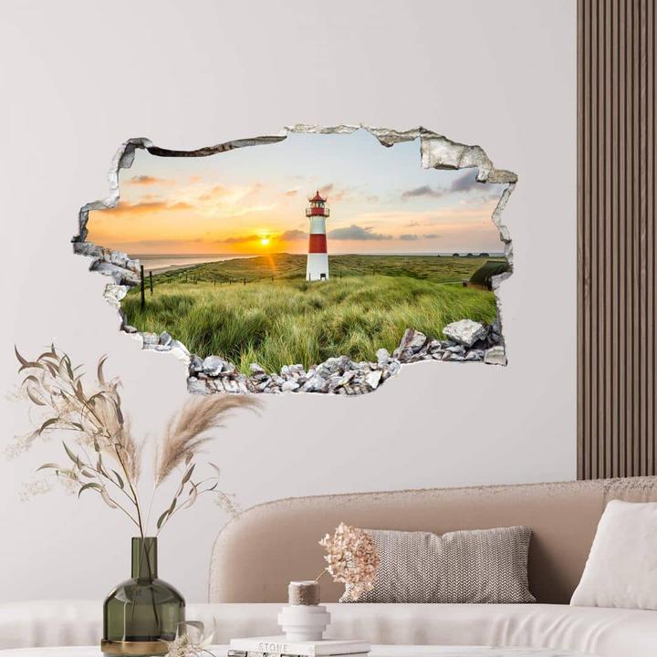 Actual product image Trenddeko 3D - Lighthouse on Sylt (100 x 61 cm)