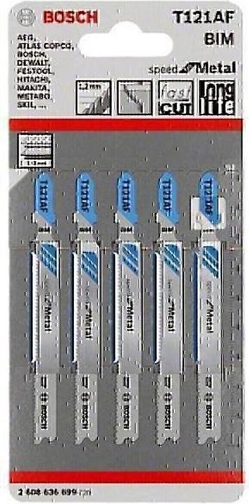 Produktbild Bosch Professional Zubehör Stichsägeblatt T 121 AF Speed for Metal, 5er-Pack, Bleche