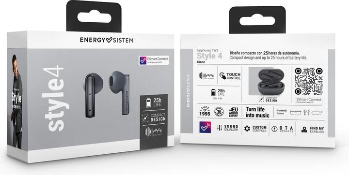 Immagine prodotto Energy Sistem Auricolari Style 4 True Wireless Stone (5 h, Cablato)