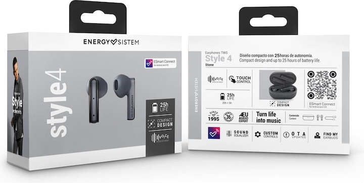 Produktbild Energy Sistem Earphones Style 4 True Wireless Stone (5 h, Kabelgebunden)